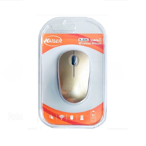 موس بی سیم کایزر (KAISER) مدل K-225 طلایی مشکی
