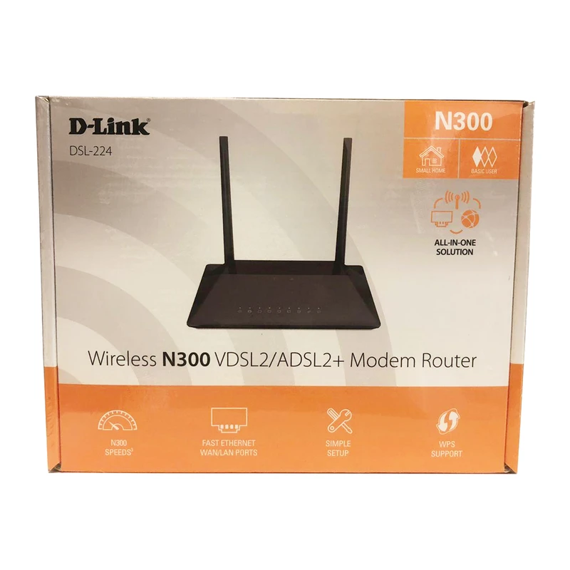 مودم روتر بی سیم ADSL2 Plus و VDSL2 دی لینک مدل new DSL-224
