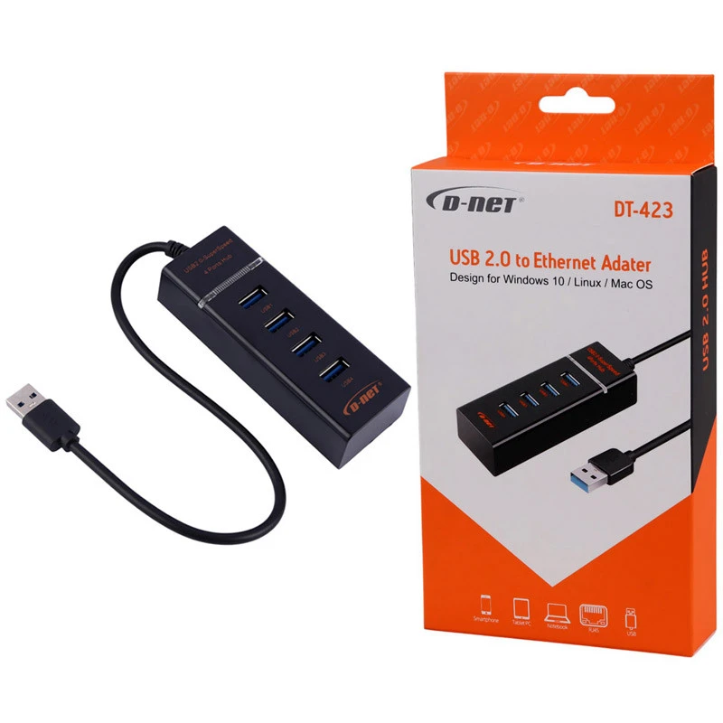 هاب 4 پورت USB 2.0 دی نت DT-423
D-Net DT-423 USB 4 Port Hub