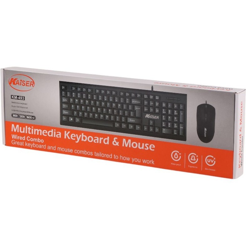 کیبورد و ماوس باسیم کایزر مدل KM-493