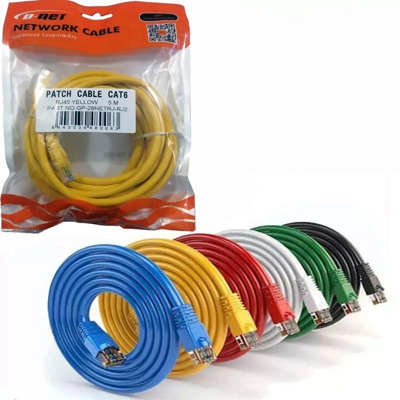 کابل شبکه CAT6 دی-نت طول 5 متر