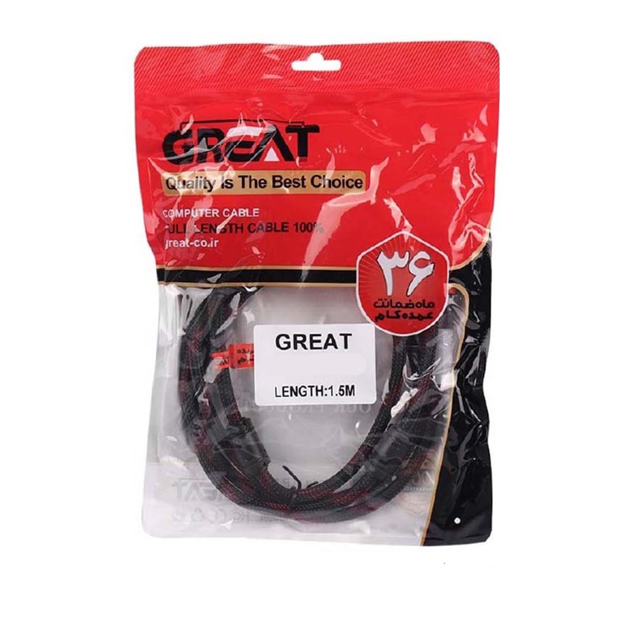 کابل تبدیل 1.5 متری گریت DVI به VGA مدل Great GR-1.5M