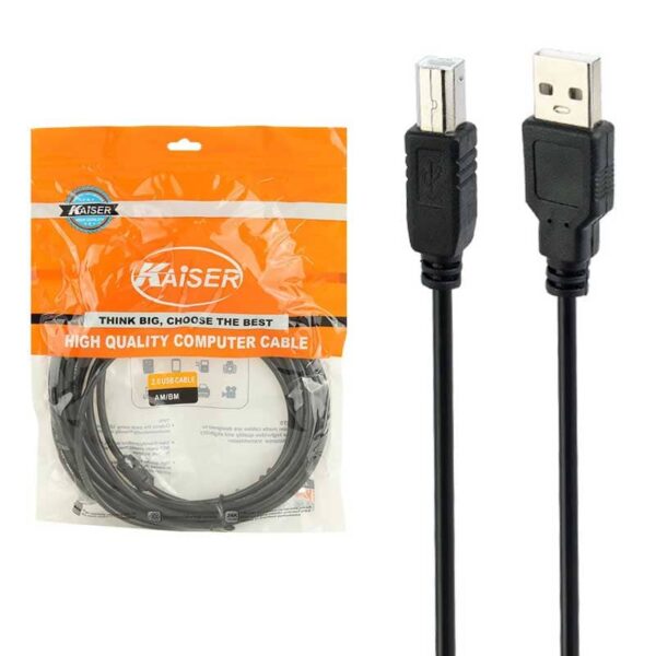 کابل پرینتر USB AM/BM کایزر (KAISER) طول 5 متر