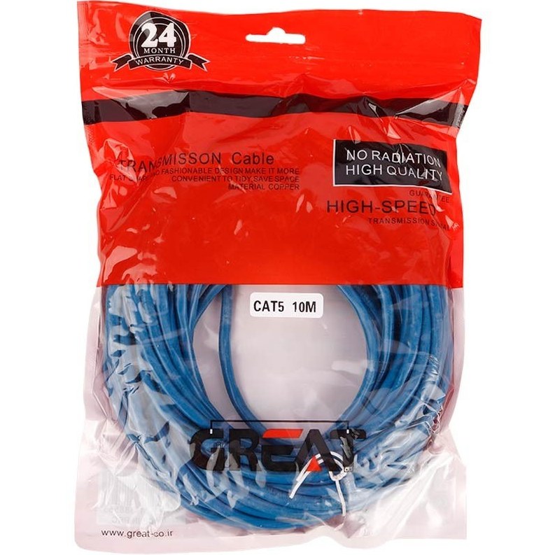کابل شبکه CAT5 گریت طول 10 متر