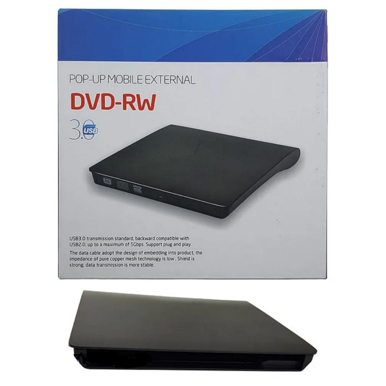 باکس دی وی دی اکسترنال لپ تاپ Pop-Up Mobile Sata 12.7mm-USB3 ضخیم