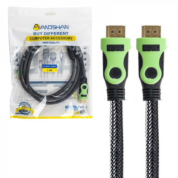 کابل HDMI کنفی آنوشان مدل 1.5 متری
 Anoshan 1.5 Meter Braided HDMI Cable