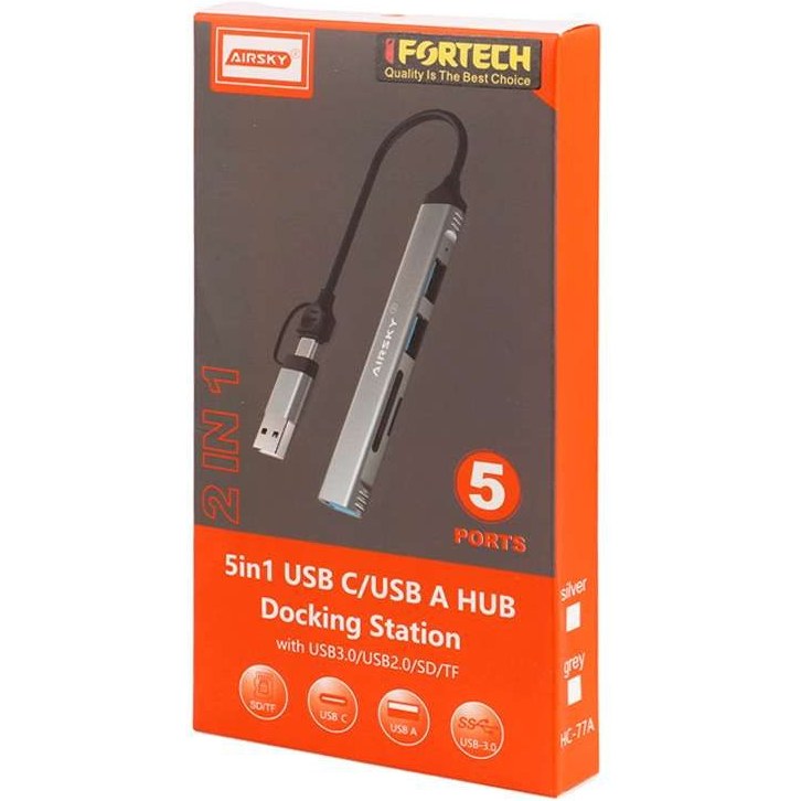 هاب و رم ریدر 5 پورت آیفورتک مدل Ifortech IF-77A