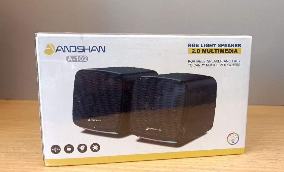 ANOSHAN A-102 RGB Light Speaker 2.0 Multimedia اسپیکر