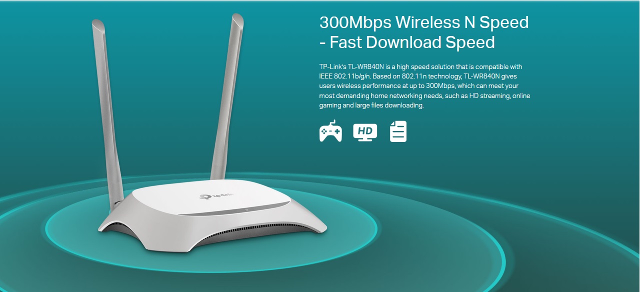 روتر بیسیم 300Mbps تی پی لینک مدل TL-WR840N