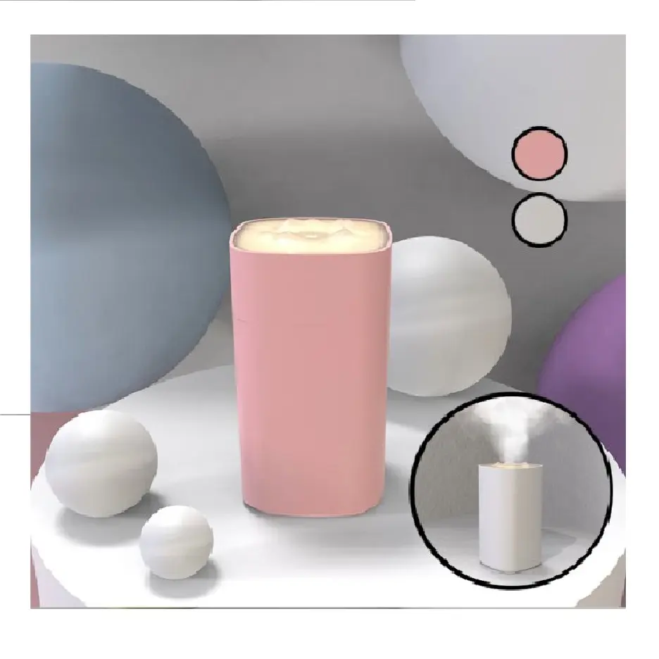 1426543950816460800 دستگاه بخور سرد و رطوبت ساز X1 رنگ صورتی با قابلیت RGB - تصویر 1